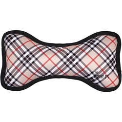 The Worthy Dog Bone Tan Plaid Small