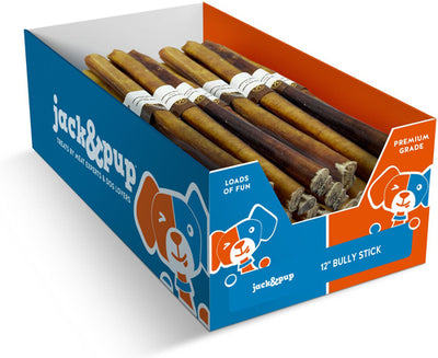 Jack & Pup Bully Stick 12"(25) Display Box