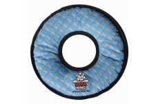 Tuffy Mega Ring Extremely Dog Toy Blue 2 in x 13 in x 13 in