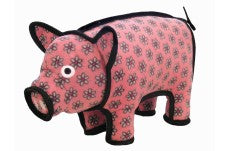 Tuffy Barn Yard Series Dog Toy Pig Pink Floral