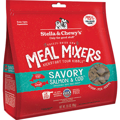 Stella and Chewys Freeze Dried Dog Food-Mixers Salmon Cod 3.5Oz