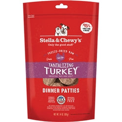 Stella and Chewys Freeze Dried Tantalizing Turkey Dinner Patties 14Oz