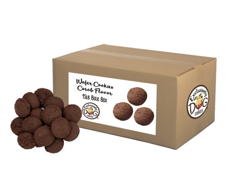 Exclusively Pet Dog Wafer Cookies Carob Flavor 15 Lb