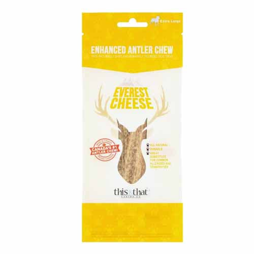 This & That Dog Enhanced Antler Chew Everest Cheese Xlarge