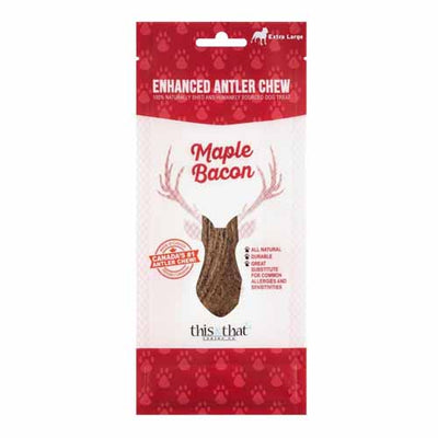 This and That Dog Enhanced Antler Chew Maple Bacon Xlarge