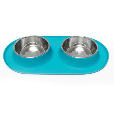 Messy Mutts Double Feeder Blue 6 Cup