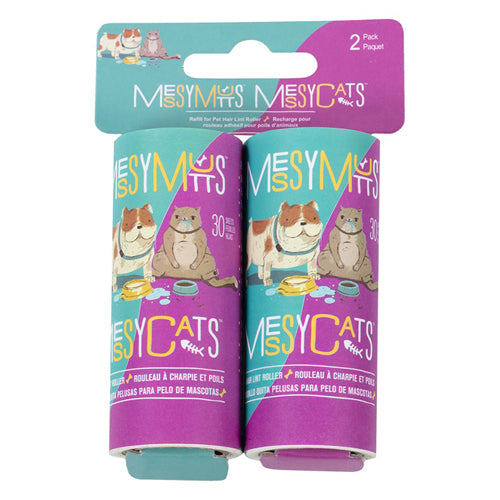 Messy Mutt Dog-Cat Lint Roller Replacement 2Pk