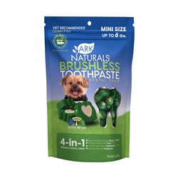 Ark Naturals Breath-Less Brushless Toothpaste Mini Dog & Cat Chews, 4-Oz Bag