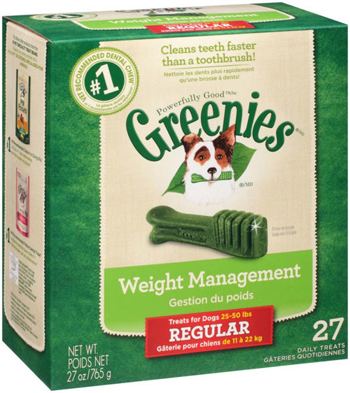 Greenies Weight Management Dog Dental Treat 27 oz 27 Count Regular