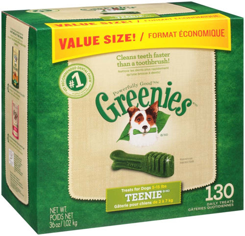 Greenies Original Dog Dental Treat 36 oz 130 Count Teenie