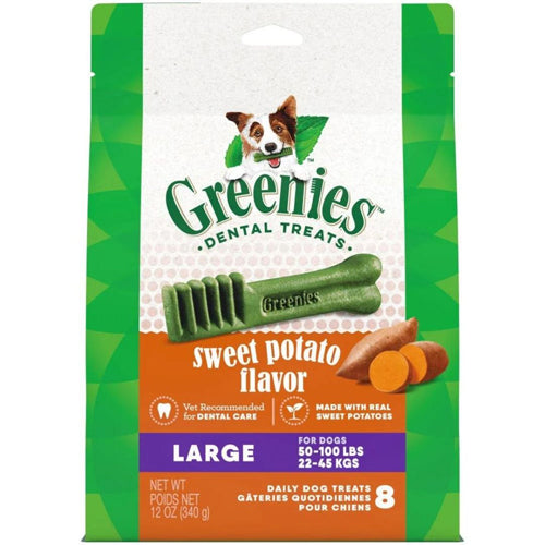 Greenies Dog Dental Treats Sweet Potato, 1ea/Large, 8 ct, 12oz.