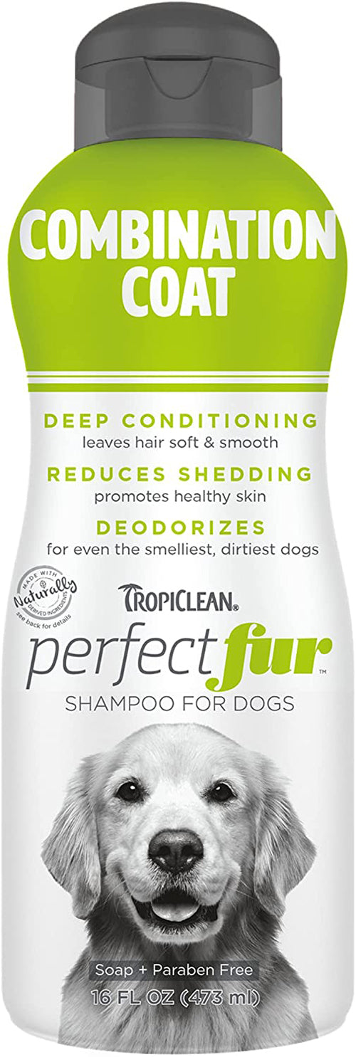 TropiClean PerfectFur Combination Coat Shampoo for Dogs 16oz