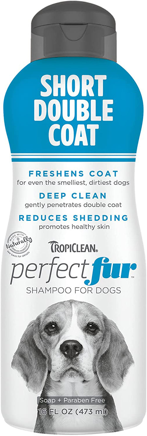 TropiClean PerfectFur Short Double Coat Shampoo for Dogs 16oz