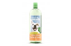 TropiClean Fresh Breath Oral Care Water Additive Plus Skin and Coat for Dogs 33.8 fl. oz