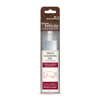 TropiClean Enticers Teeth Cleaning Gel for Dogs Hickory Smoked Bacon; 1ea-2 oz