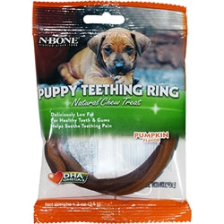 N-Bone Puppy Teething Rings Pumpkin 1.2 oz Single