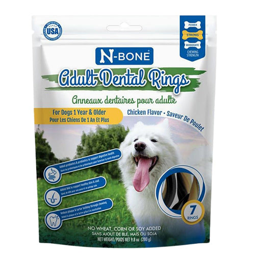 N-Bone Dog Dental Ring Chicken 7 Count