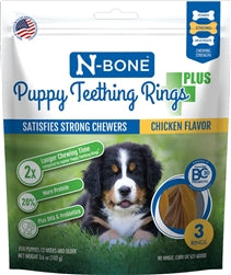 N-Bone Puppy Teething Rings Plus Chicken 3 ct