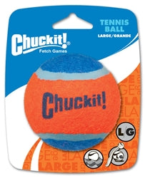 Chuckit! Tennis Ball Dog Toy Shrink Sleeve Blue; Orange Large 1 Pack