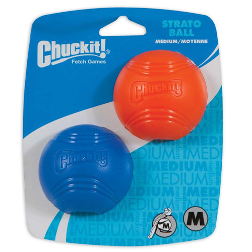 Chuckit! Strato Ball Dog Toy Blue; Orange 2 Pack Medium