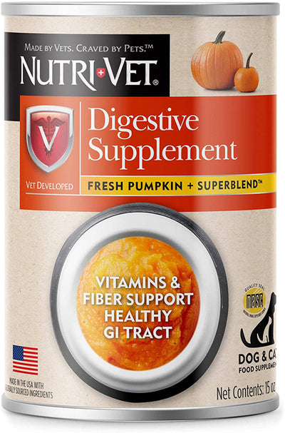 Nutri-Vet Digestive Supplement Fresh Pumpkin & Superblend 15oz 1ea/15 oz