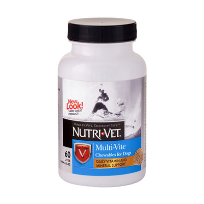 Nutri-Vet Multi-Vit Vitamins and Minerals Adult Dogs 1ea/60 Tablets