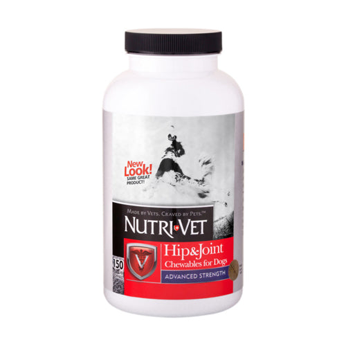 Nutri-Vet Hip & Joint Advanced Strength Chewables for Dogs - Liver Flavor 1ea/150 c