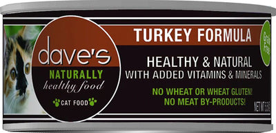 Daves Pet Food Naturally Healthy Grain Free Turkey Formula 5.5oz.(Case of 24)