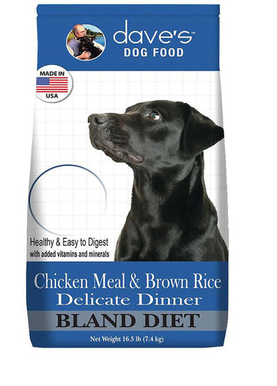 Daves Pet Food Restricted Diet Chicken Meal and Brown Rice Delicate Dinner 30lbs.