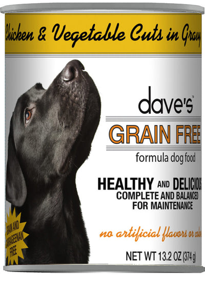 Daves Dog Grain Free Chicken and Vegetable Cuts in Gravy - 13.2 oz