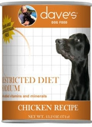 Dave Dog Restricted Diet Low Sodium Chicken 13 Oz. (Case Of 12)