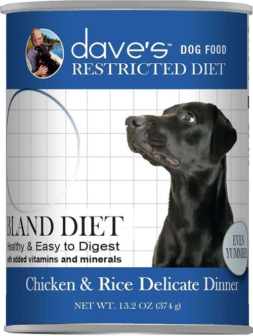 Daves Pet Dog Restricted Diet Bland ? Chicken and Rice 13.2 oz. (Case of 12)