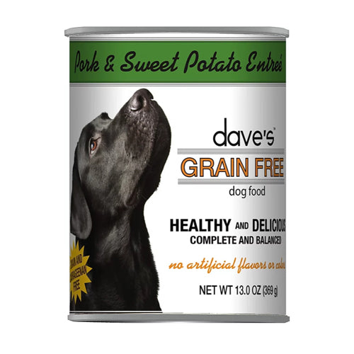 Daves Pet Food Dog Grain Free Pork and Sweet Potato Entr?e - 13.2 oz. (Case of 12)