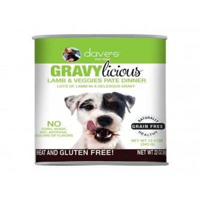 Daves Dog Grain Free Gravylicious Lamb 12 Oz (Case Of 12)