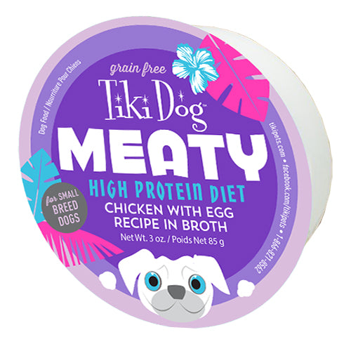 Tiki Pets Dog Mighty Chicken Egg 3 Oz.(Case Of 8)