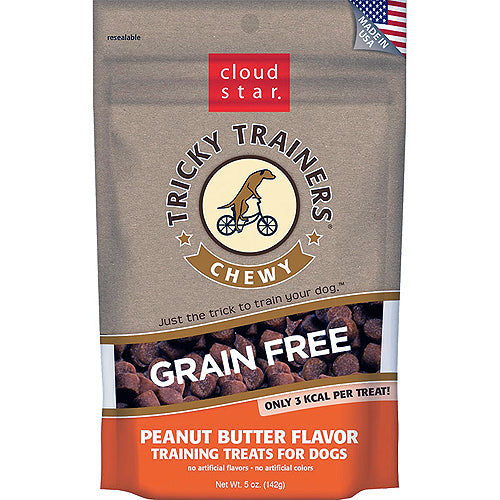 Cloud Star Dog Tricky Trainer Grain Free Chewy Peanut Butter 5Oz