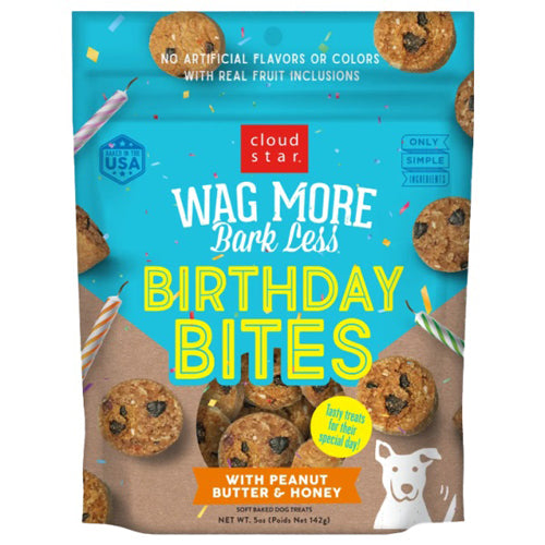 Wagmore Dog Birthday Bites Peanut Butter and Honey 5Oz