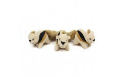 Outward Hound Squeekin Animals Dog Toy Squirrel One Size 3 Pack