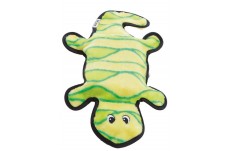 Outward Hound Invincibles Dog Toy Gecko 4 Squeakers Yellow-Green Large