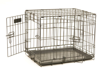 Precision Pet Products ProValu 2 Door Wire Dog Crate Hard-Sided Black 36 in