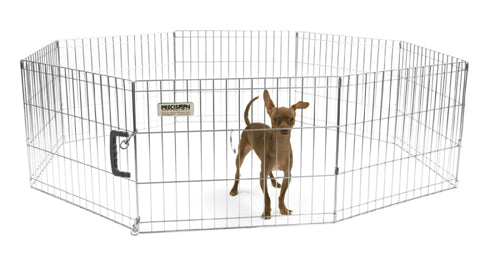 Precision Pet Products Exercise Pen Silver 18 in