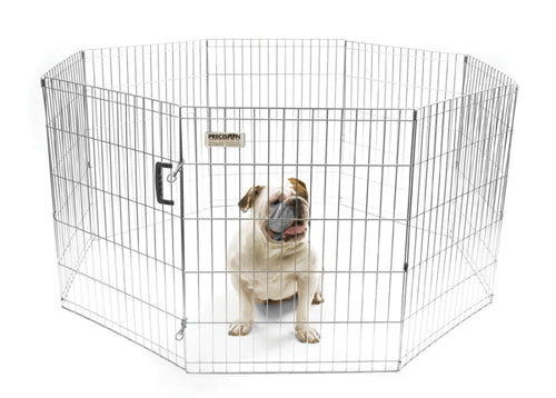 Precision Pet Products Exercise Pen Silver 30 in