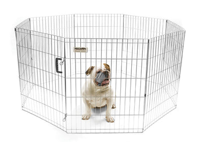 Precision Pet Products Exercise Pen Silver 30 in