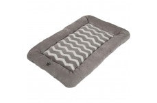 SnooZZy Zig Zag Low Bumper Kennel Dog Mat Grey Large