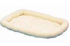 SnooZZy Sheepskin Bolster Kennel Dog Mat White Large