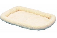 SnooZZy Sheepskin Bolster Kennel Dog Mat White Extra Large