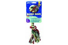 Booda 2-Knot Rope Bone Dog Toy 2 Knots Rope Bone Multi-Color Small