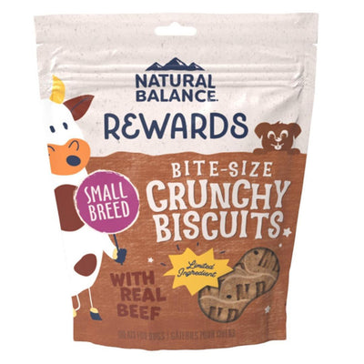 Natural Balance Pet Foods Rewards Crunchy Biscuits Dog Treats Beef 1ea-8 oz