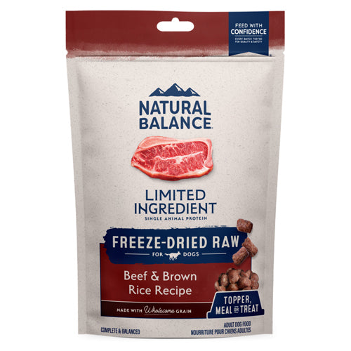 Natural Balance Pet Foods L.I.D. Freeze Dried Dog Food Beef  Brown Rice 12 oz