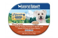 Natural Balance Pet Foods Delectable Delights Wooferole in Broth Dog Food 2.75 oz 24 Pack